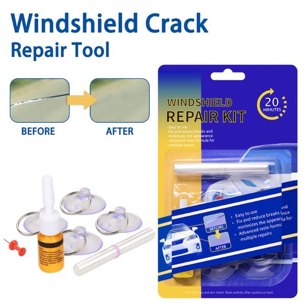 

glass repair tool car repair crack chip scratch winshield kit set corrector