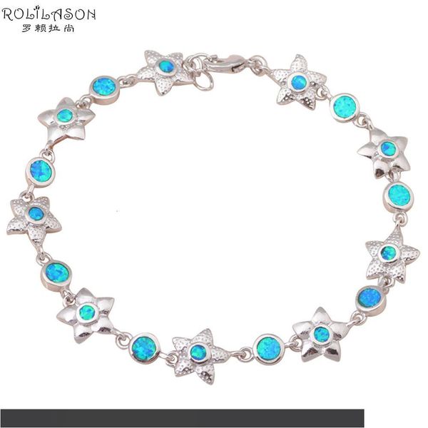 

оптовая торговля розничная высокое качество синий огненный опал серебро штампованные ювелирные изделия партии браслеты для женщин ob007, Golden;silver