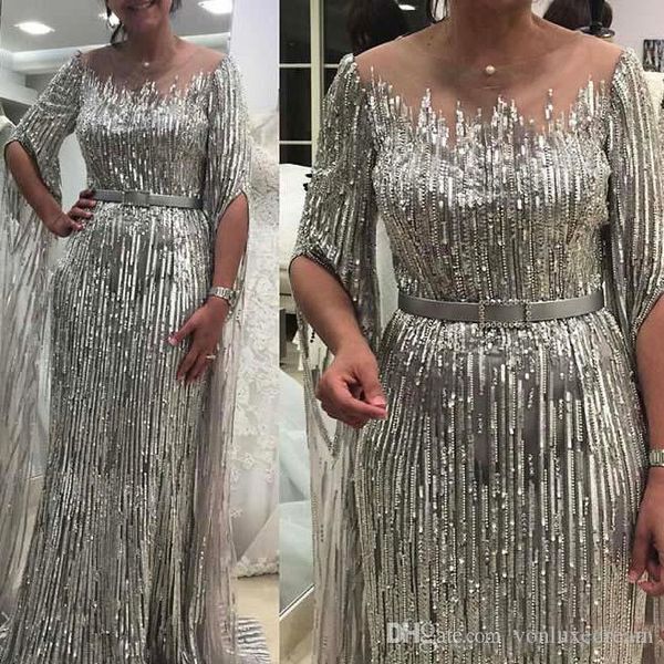 

урожай мама невесты платья silver o шеи блестки половина рукава мода формальные невесты платье, Black;red