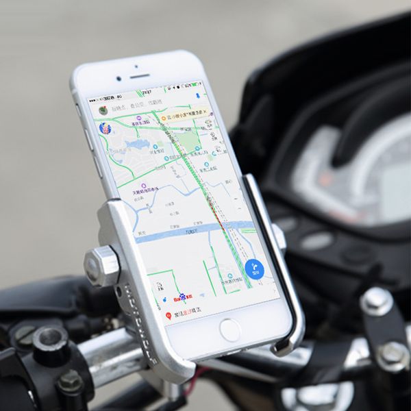 

universal motorcycle phone holder waterproof shockproof fixed bracket aluminum alloy stand holder for 4-6 inch mobile