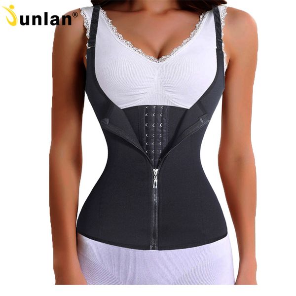 

strap steel boned waist trainer slimming belt underwear cincher underbust corsets trimmer for women modeling girdle, Black;white