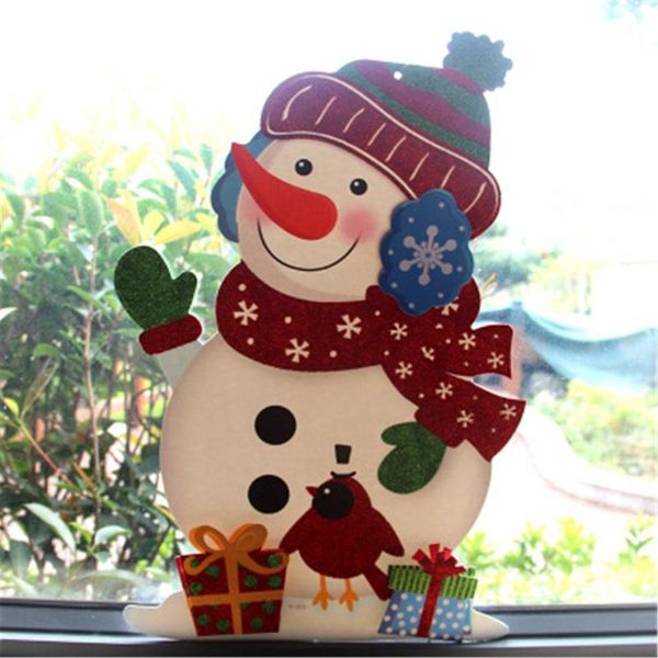 

christmas ornaments paper welcome door hanging window decoration pendant tag santa snowman charm window pendant