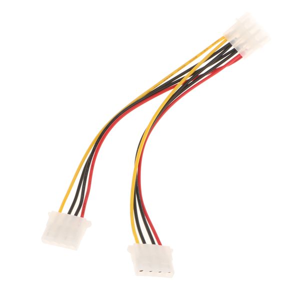 

20cm computer molex 4 pin power supply y splitter cable 2 female to 1 male