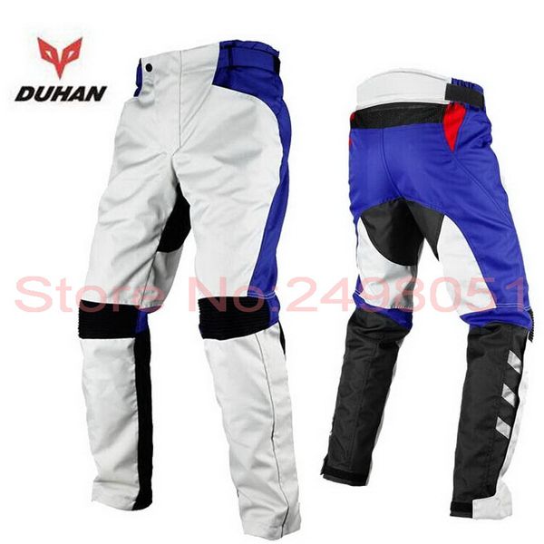 

duhan motorcycle racing suits dk-015 men's cross country motorbike rally pants moto riding trousers made of oxford cloth, Black;blue