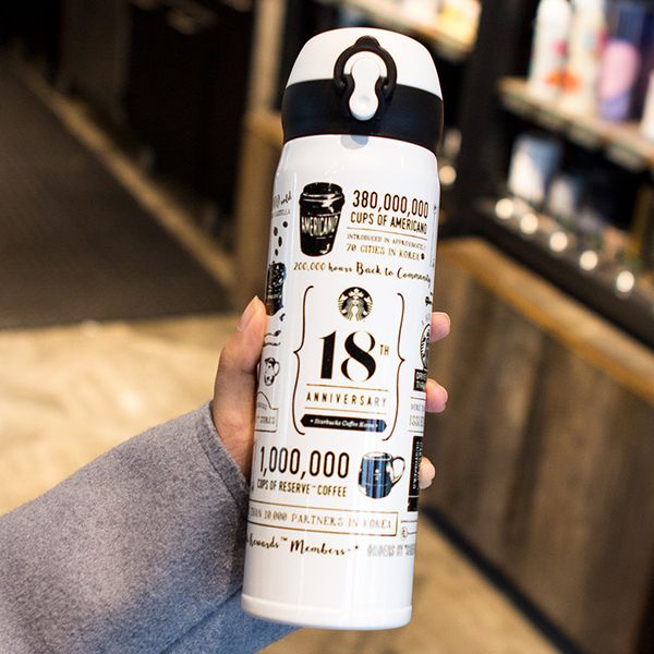 

thermos cup customized starbucks with 500ml stainless steel gifts lettering advertising cup printing ing