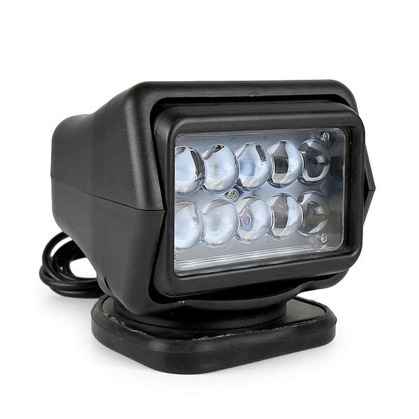 White Cree LED Marine Car Remote Control Spotlight Offroad Search Light 50W Best
