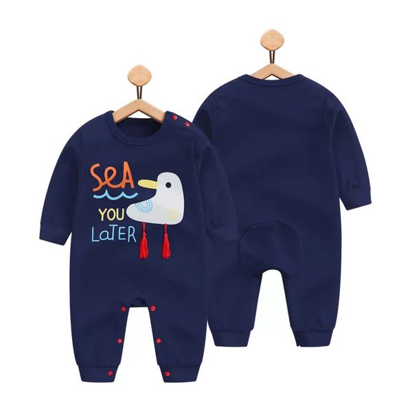 

baby girl boy romper jumpsuit, 100% organic cotton one-piece coverall toddler clothes, Blue