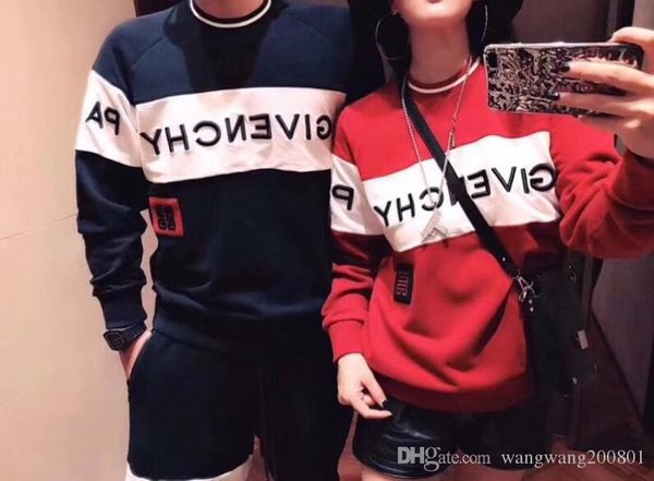 

New de ign luxury 18fw europe pari embroidered weat hirt france fa hion black felpa weat hirt large white band men women hoodie