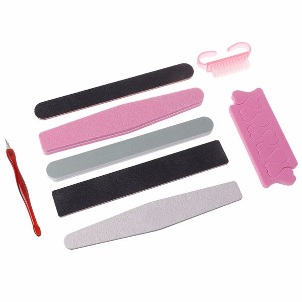 

8pcs professional nail manicure kit nail files brush durable buffing art accessories sanding file uv gel polish