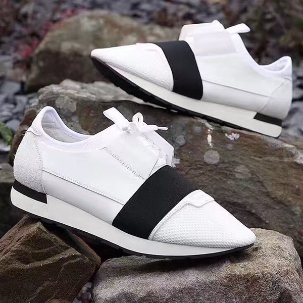 

name brand original box shoe man casual race runner shoes womans comfortable pointed toe low cut new color mesh trainer shoes size 35-46, Black
