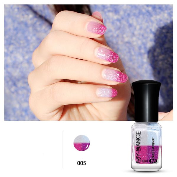 

nail polish double-layer light-changing temperature change polish6ml fashion micro-flash artvarnish quick-drying manicure supplies