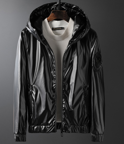 

2020 new lightweight hooded casual letter pressed tide jacket, Black;brown
