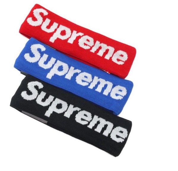 

13FW Sup повязка на голову Уличная одежда Hypebeast Флисовая повязка на голову черный кра