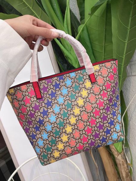 

New tyle 2019 kid girl multicolor tar tote woman mini handbag gift handbag
