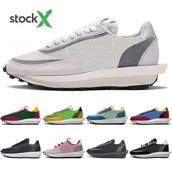 

with socks sacai ldv waffle running shoes men women white nylon gusto varsity blue green gusto outdoor mens trainers sports sneaker