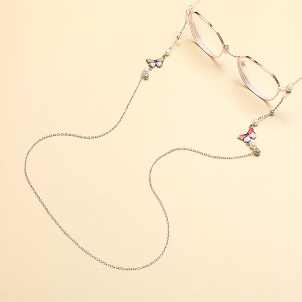 

lharr accessories soil cool girl butterfly eye sun glasses ornament butterfly ornaments chain personalized pearl accessories u-shaped sungla, Blue