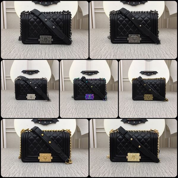 

2020 Классический Le Boy лоскут мешка женщин плед цепи дамы из натуральной кожи сумки кошелек плеча мешки Totes