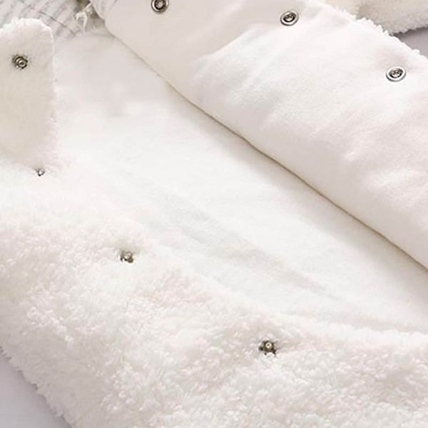 

spring baby romper bear modeling berber fleece padded thick foot-closed one-piece crawling clothes onesie infant childrenswear, Blue;gray