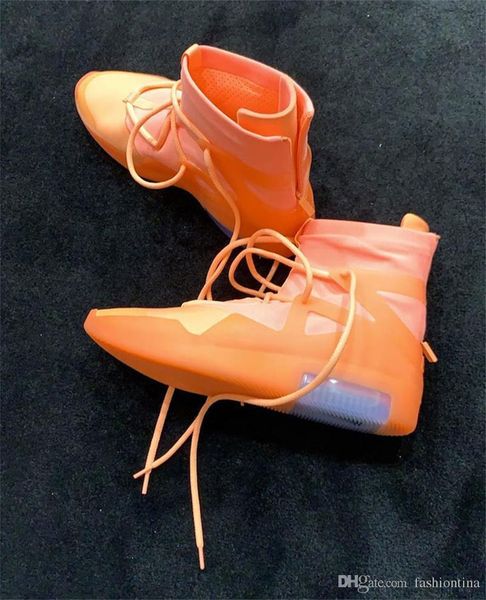 

2019 new release authentic air fear of god 1 orang pulse fog basketball shoes for man sports sneakers air zoom with original box ar4237-800