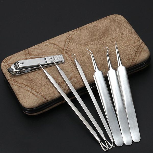 

7 pcs stainless steel blackhead remover tool kit professional beauty tool