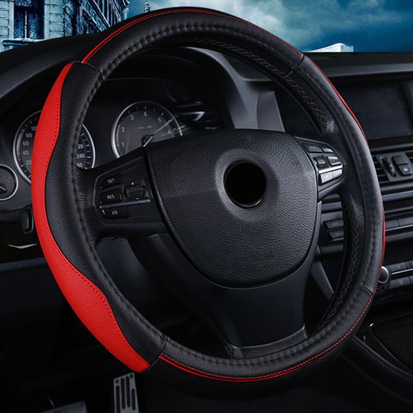 

high-quality leather steering wheel cover is suitable for mitsubishi suzuki smart lada 38cm auto parts