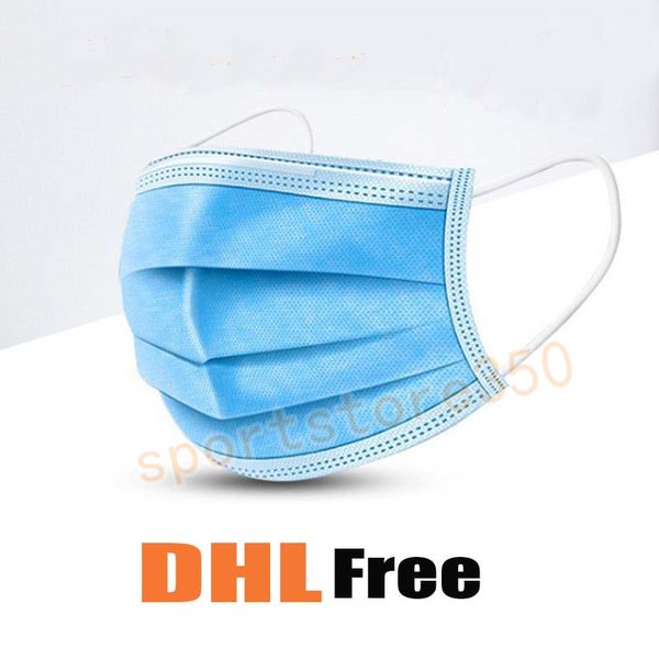 

оптовые маски для лица 50шт нетканые одноразовые маски антибактериальная пыль здоровая дышащая предотвращает грипп бесплатная доставка dhl в