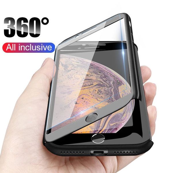 

nagfak 360 full protective phone case for iphone 8 7 6 6s 7 plus 5 5s se anti-knock case for iphone 7 8 plus 6 5s 6s case cover