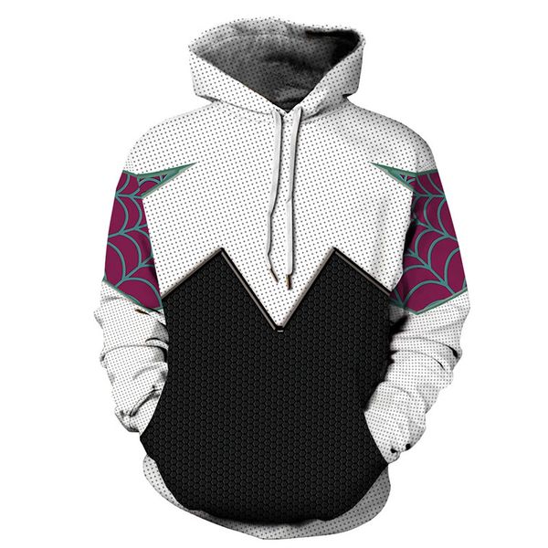 

new style men's designer hoodies stretch sweatshirts hip hop pullovers sportswear 3d printing spider-man couples with clothing s-5xl 10, Black