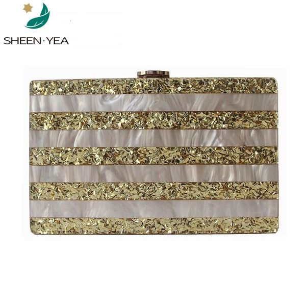

ladies new wallet brand designer vintage striped evening bag luxury golden sequin party prom wedding handbag causal bling clutch