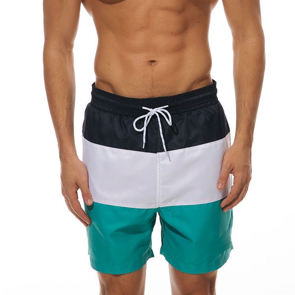 

2020 men's beach pants waterproof large trunks breathable swimming trunks men straight-cut seaside holiday beach shorts casual, White;black