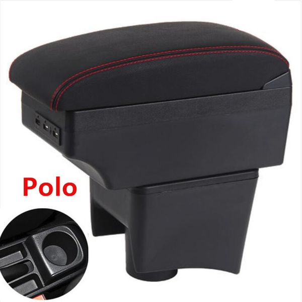 

car armrest case for polo 2011-2018 armrest central store content storage box