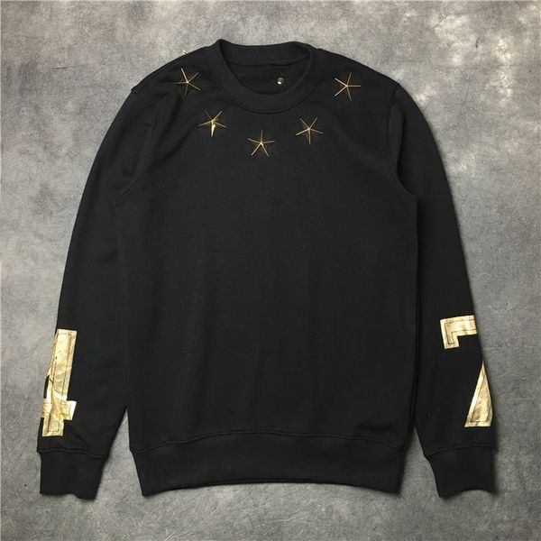 

givenchy men hoodie мужские дизайнер толстовки giv новый бренд моды роскошь г gold отметками 47 stereo metal star satellite garment, White;black