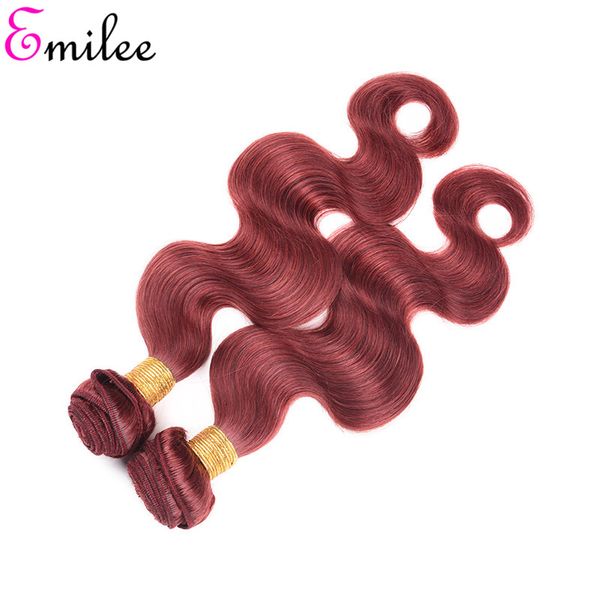 

emilee brown auburn hair bundles brazilian 33# body wave human hair bundles pre-colored ombre hair weave bundles, Black