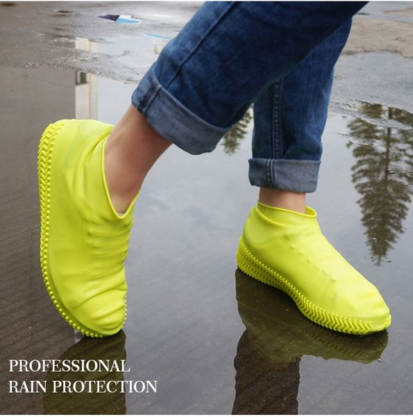 

boots waterproof shoe cover silicone material shoes protectors rain boots indoor outdoor days shoes protectors, White;pink