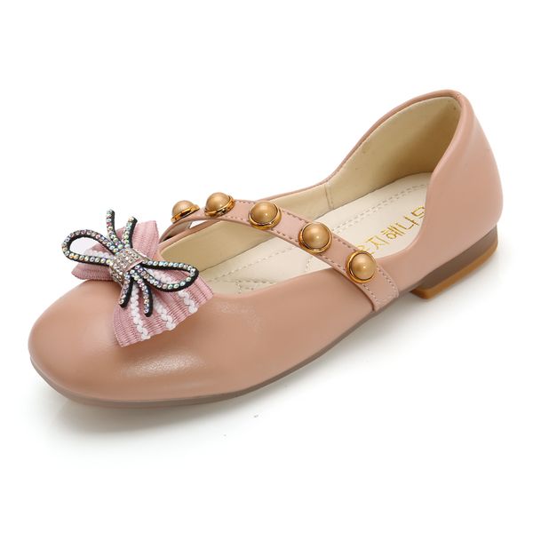 

Children Shoes for Girls Baby PU Flats Princess Casual Shoes Solid Bowknot Single Shoe Kids Dance Party SC159