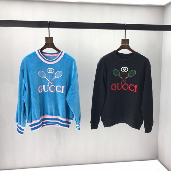 

19 france italy new fa hion tenni racket embroidery pullover cotton men women men hoodie luxury weat hirt