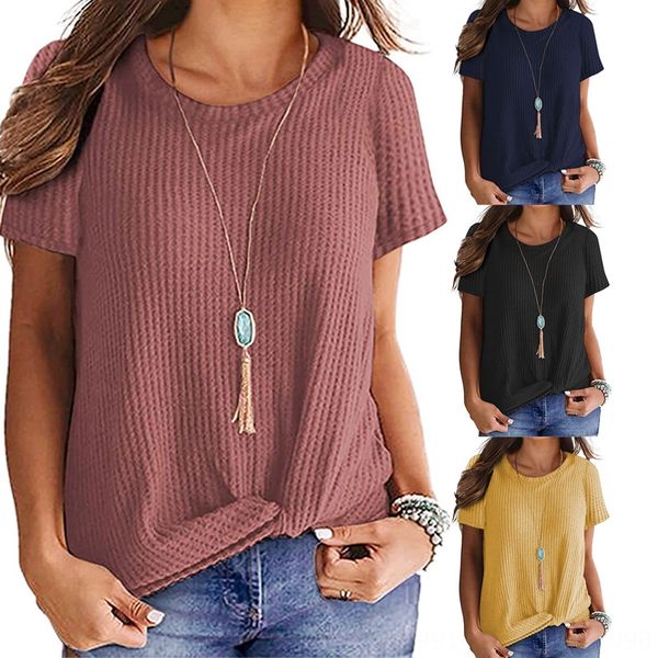 

hem kink casual round collar short sleeve hem kink casual round t-shirt collar short sleeve t-shirt, White