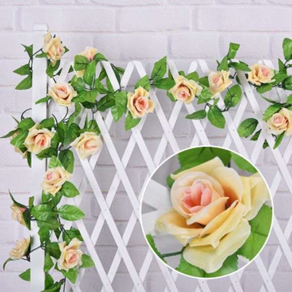 

artificial flower simulation rose rattan hanging vine fake plants wedding decor