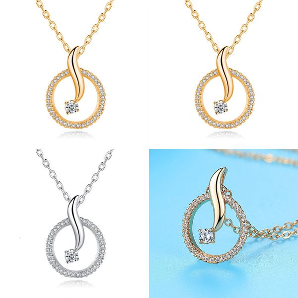 

personality concise round woman copper of necklace clavicle chain crystal necklace essential oil necklaces butterfly pendant, Silver