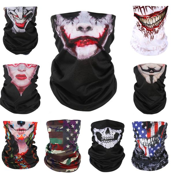 

omkpy seamless multifunction mask brand letters e riding mask magic skull scarf half turban mask cycling outdoor face neck skull scarf#476, Blue;black