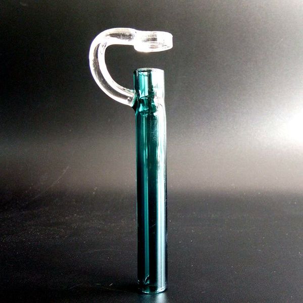 Tubo de vidro de 10 cm com placa pirex colorido queimador de óleo tubo de 2 mm de espessura prego para água bongs rig