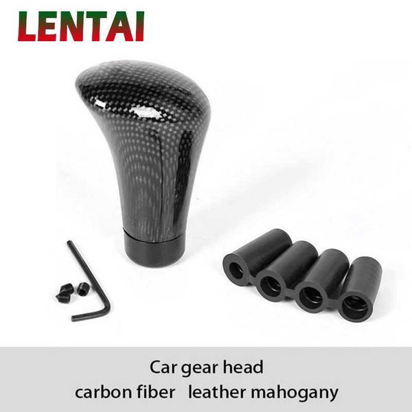 

lentai new 1pc carbon fiber car gear knob shift lever cover for civic accord fit impreza forester xv qashqai