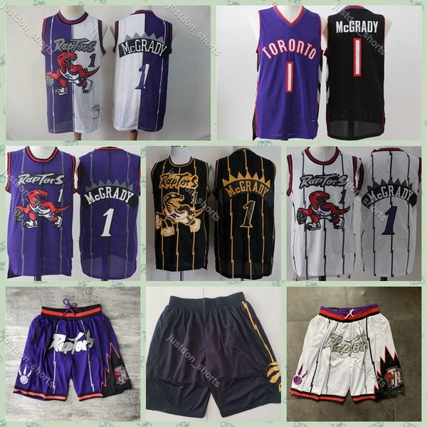 

ретро mens basketball трикотажные изделия vintage трейси макгрейди 1 torontoraptorst-mac заработанные издание tracy 1 mcgrady колледж вышива, Black;red