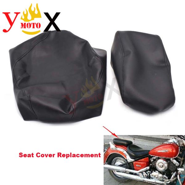 

replacement thick black pu leather motorcycle seat cover cushion protection waterproof for yamaha v-star dragstar xvs400 ds400