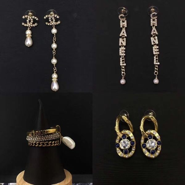 

double round shape with black and white diamond for women drop earring ps4229