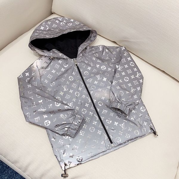 

Children boy leather jacket 2019 ba eball hoodie coat reflective ilver long leeve outerwear windbreaker, Blue;gray