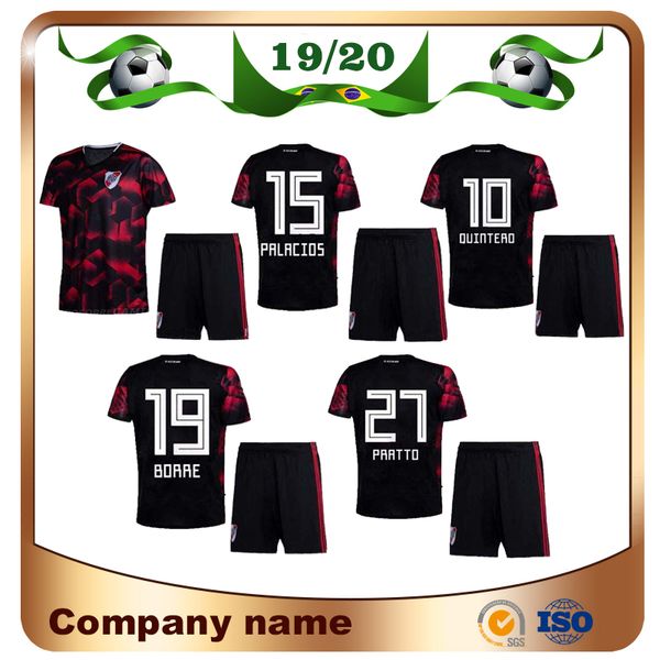 

19/20 river plate kids kit soccer jersey 2020 river away #10 quintero child soccer shirts borre prrtto boy football uniform sales, Black