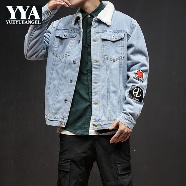 

2019 winter new thick fleece warm denim jacket men plus size m-5xl casual jeans coat korean slim fashion overcoat outerwear male, Black;brown