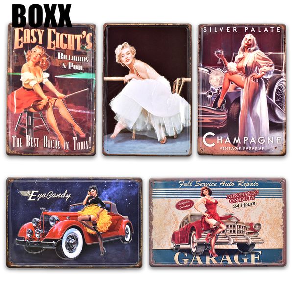 

аѬинне 3d инение меаллиека ввека гаѬаж pin up екђална девђка плака