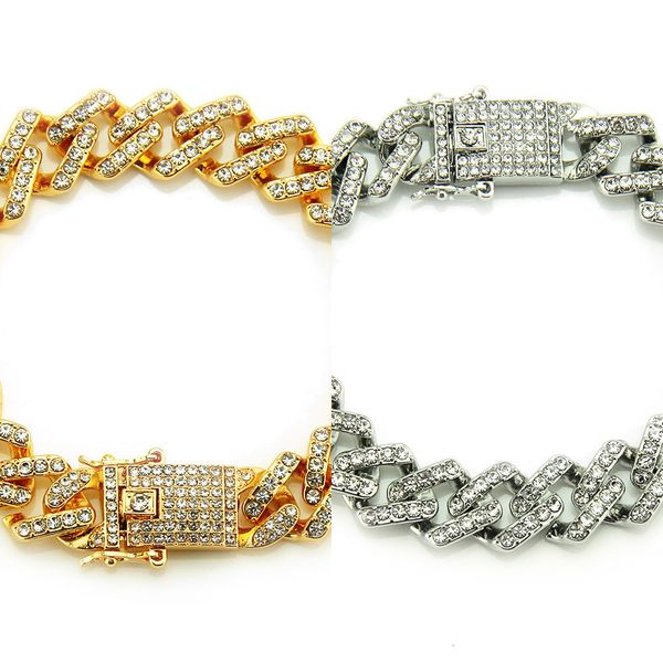 

hip hop diamond butterfly buckle gold-plated male bracelet decorate new arrival delicate promise de plata de ley 925 slave bracelets, Black